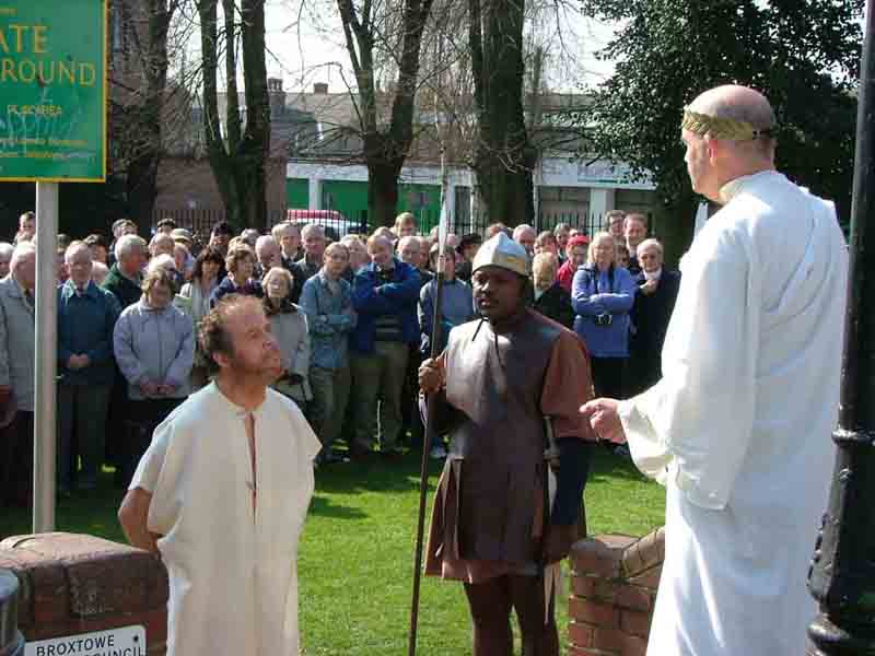 Jesus is judged by Pilate