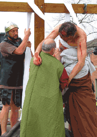 Jesus is taken down from the cross