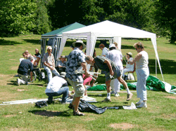 gazebos on Toton park